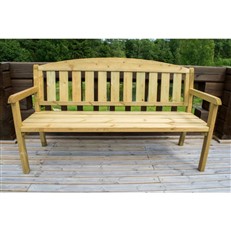 Triple Wooden Garden Bench