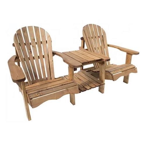 Double Adirondack Relax Wooden Chair With Table   253169 01 2 Large 