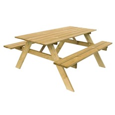 Light Combined Wooden Garden Picnic Bench with Table