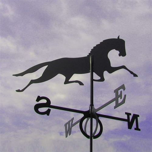 Large Black Steel Mustang Weathervane