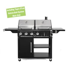 Buffalo Dual Fuel Charcoal and Gas Combo BBQ Grill