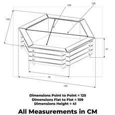 Raised Hexagon Garden Solar Pond Set	