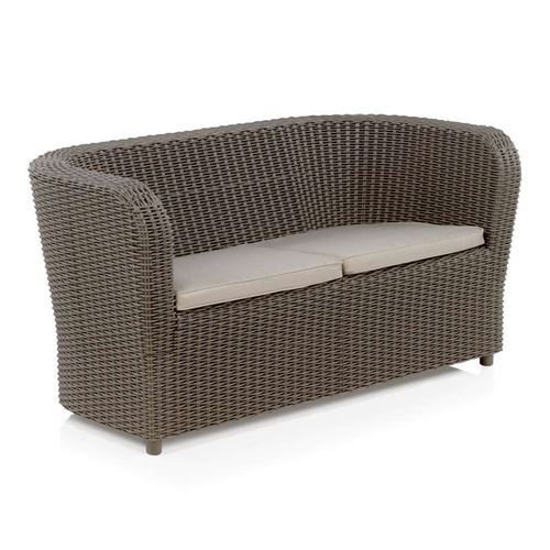 Nova Comfort 2 Seater Garden Sofa in Cappuccino