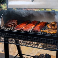 Char-Griller® Competition Pro™ Offset Smoker & Grill - 1012 Sq. In. Cooking Space, Heavy Duty Steel for Authentic BBQ Flavour