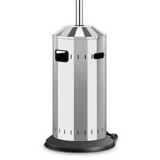 Gas Garden Patio Heater in Polished Stainless Steel Elegance