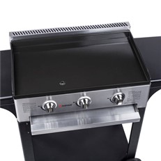 Gas BBQ Plancha 3 Burners with Trolley