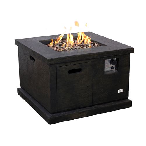 Foremost Outdoor Square Gas Fire Pit Table