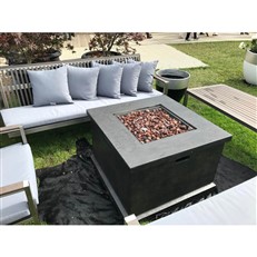 Foremost Outdoor Square Gas Fire Pit Table