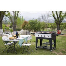 Outdoor Gas BBQ Plancha with Trolley