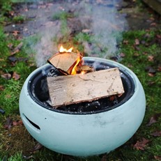 Fire Pit and BBQ in Stylish Duck Egg Blue