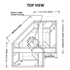 DIY Outdoor Kitchen Base Corner Cabinet with Three Shelves