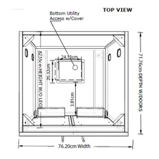 Outdoor Kitchen DIY 30" Base Storage Cabinet with Double Doors