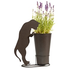 Charming Cat Silhouette Plant Pot