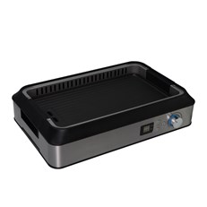 SMOKELESS GRILL - Premium Electric Indoor Grill BBQ - Digital Control, Non-Stick, Smokeless with Built in Extractor Fan, Easy to Clean 1500W