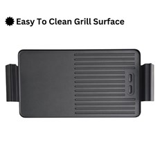 SMOKELESS GRILL - Premium Electric Indoor Grill BBQ - Digital Control, Non-Stick, Smokeless with Built in Extractor Fan, Easy to Clean 1500W